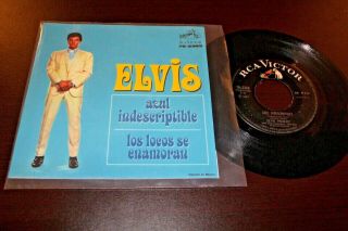 Elvis Presley Indescribably Blue 1967 Mexico 7 " Promo 45 Rock N 