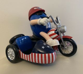 M&m Patriotic Freedom Rider Motorcycle With Sidecar Candy Dispenser