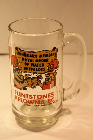 Vintage 1974 Flintstones Beer Mug Royal Order Of Water Buffaloes Kelowna Bc Vgc