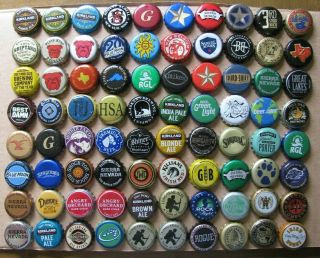 80 Different Mixed Most Usa Micro Craft Beer Bottle Caps