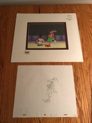 The Pink Panther Production Matted Animation Cel,  Sketch Little Man P11