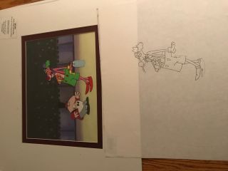 THE PINK PANTHER PRODUCTION MATTED ANIMATION CEL,  SKETCH LITTLE MAN P11 2