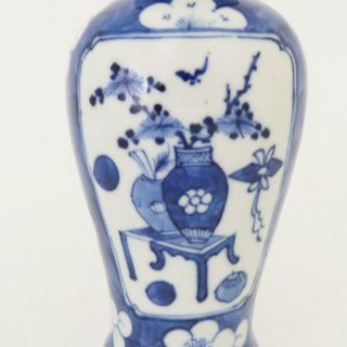 CHINESE BLUE AND WHITE MEIPING PORCELAIN VASE,  18TH CENTURY 2