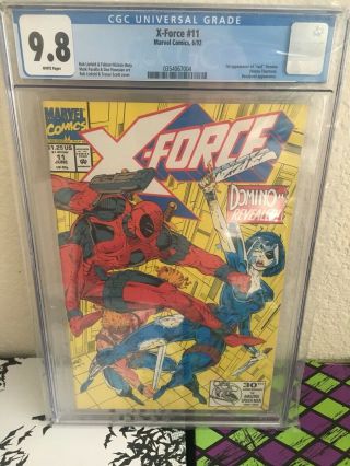 X Force 11 Cgc 9.  8 White Pages.  First Appearance Of Domino Deadpool Movie