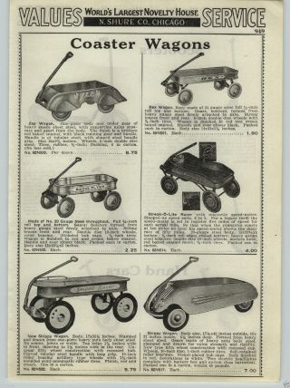 1937 Paper Ad Skippy Coaster Wagon Zep Rex Steak O Lite Racer Scooter