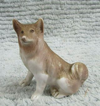 Norwegian Buhund Dog Vintage Porcelain 2 - 1/4 " Tall Figurine S/h