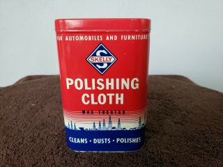 Vintage Skelly Oil Polishing Dust Cloth Tin - No Cloth