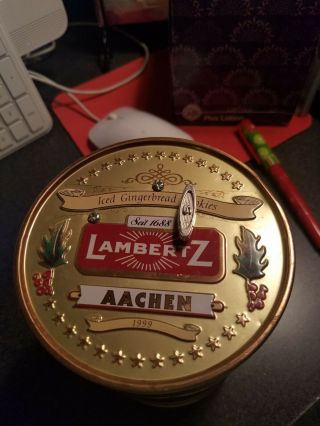 Lambertz Aachen German Sugar Cookie Tin with Music Box - German Music Theme 3