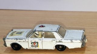 1965 Ford Galaxie Police Car Matchbox Lesney 55 C Made In England In 1966
