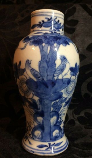 fine antique Chinese blue and white porcelain vase Kangxi revival 1900 2