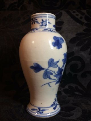fine antique Chinese blue and white porcelain vase Kangxi revival 1900 4