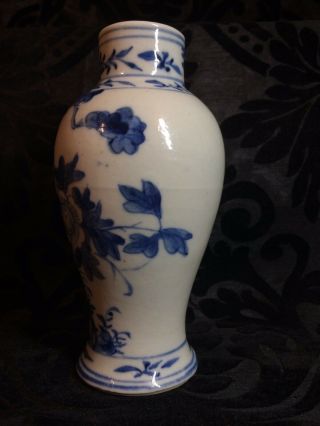 fine antique Chinese blue and white porcelain vase Kangxi revival 1900 6