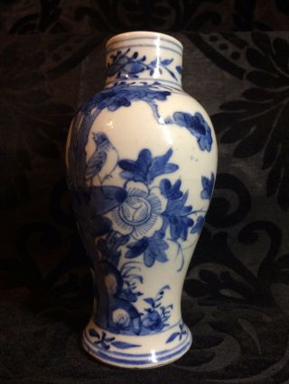 fine antique Chinese blue and white porcelain vase Kangxi revival 1900 7