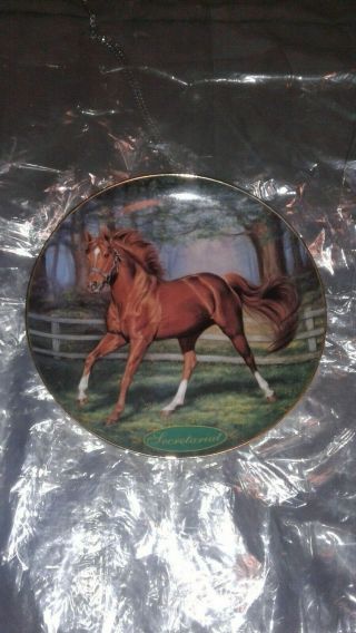 Danbury Collector Horse Plate: Secretariat By Susie Morton