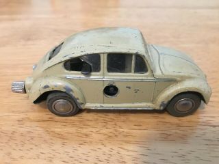 Schuco Vintage Micro Racer key wind VW bug car beige 1046 2