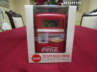 Coca Cola Retro Dispenser Bank & Alarm Clock