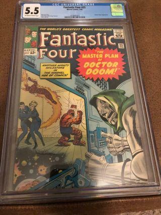 Fantastic Four Marvel Comics 23 February 1964 Cgc 5.  5 Off - White To White Pages