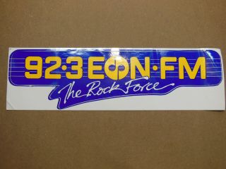 Sticker Vintage Radio Station 92.  3 Eon.  Fm The Rock Force Large