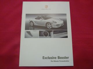 2009 Porsche Boxster Exclusive Brochure 987 Boxster S Rare