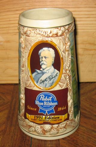1991 Pabst Blue Ribbon Beer Stein Limited Edition
