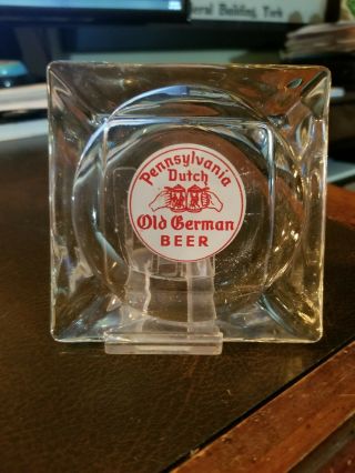Vintage Rare Pennsylvania Dutch Old German Beer Lebanon Pa Glass Ashtray Stein
