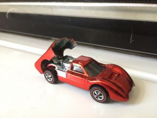 ‼️vintage Hot Red Ford J Car Redline Hotwheel Diecast Car 1967 Mattel Rare ‼️