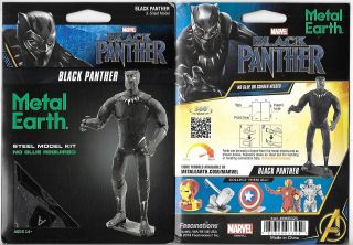 Marvel Comics Black Panther Figure Metal Earth 3 - D Laser Cut Steel Model Kit