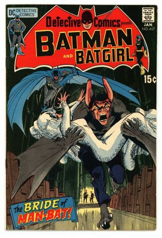 Detective Comics 407 Vf 8.  0 Man - Bat Neal Adams Art