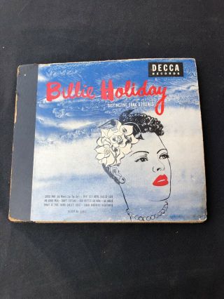 Billie Holiday Distinctive Song Styling A - 652 10” 78s Decca (4) Record Book Set