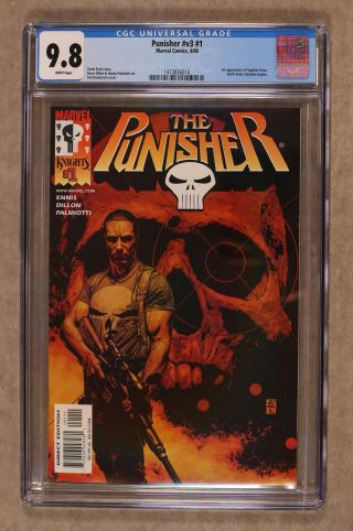Punisher (5th Series) 1a 2000 Cover A Variant 1st Printing Cgc 9.  8 1473836014