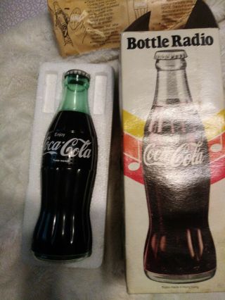 Vintage Am Coca Cola Bottle Radio Old Stock Nib With Warrantee