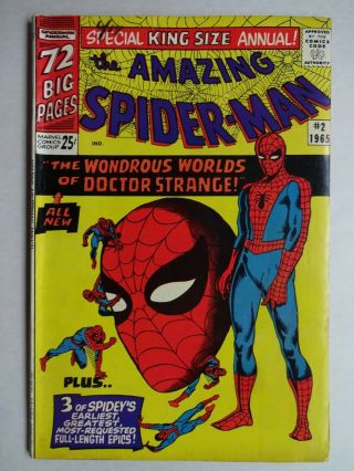 Spider - Man K.  S.  Annual 2 Dr.  Strange 1st Xandu Pin - Ups Intact Silver
