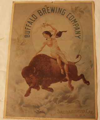 Buffalo Beer Brewing Company Ad Print Poster Flyer 13 1/2 " X 9 1/2 "