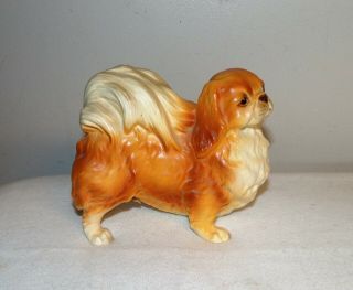 Vintage Porcelain Lefton Pekingese Dog Figurine H7328 Japan