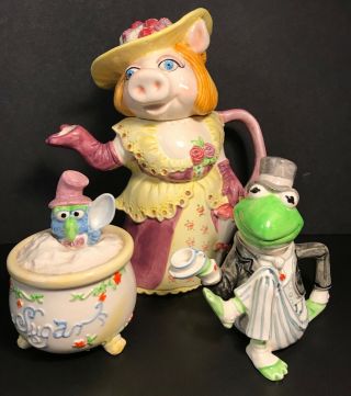 Muppets Sigma Miss Piggy Kermit Gonzo Tea Set Disney Vintage Henson