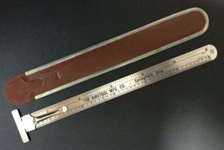 Vintage 6” Ss Pocket Ruler The Airetool Mfg.  Co.  Springfield Ohio Ar 600 With C