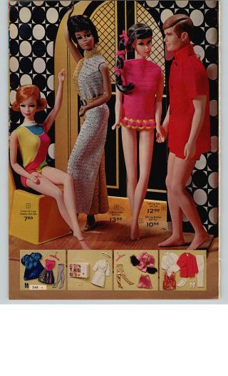1969 Paper Ad 2 Pg Barbie And Freinds Talking Julia Ken Stacey Doll Dolls Gift