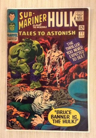 Tales To Astonish 77 Starring Hulk And Sub - Mariner Fine