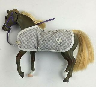 Grand Champion (gc) Toy Horse Figure Gray Horse Bows Head Collectible 7 Inch
