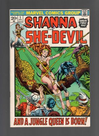Shanna The She - Devil 1 Marvel Comics 1972 Bronze Age Steranko Cover