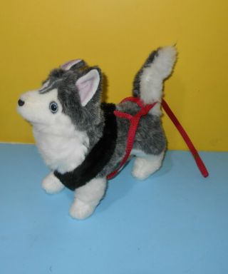 10 " Alaskan Sled Dog Husky Malamute W/ Harness Stuffed Plush Alaska