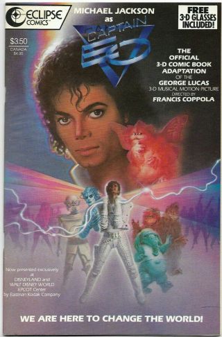 Captain Eo 3 - D - Eclipse 3 - D Special 18 Michael Jackson Comic 1987 No Glasses