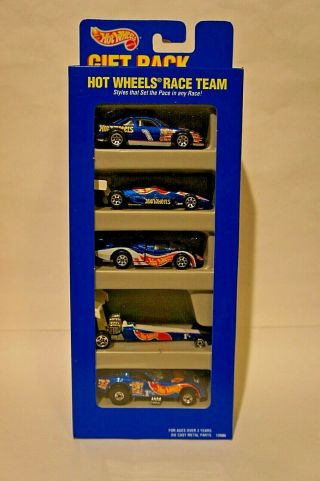 Hot Wheels Race Team 5 Car Gift Pack,  1/64 Scale Xlnt,  1995