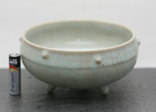 Exquisite Antique Chinese Longquan Drip Glaze 龙泉窑 Soft Green Crackled Glaze Bowl 3