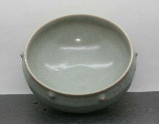 Exquisite Antique Chinese Longquan Drip Glaze 龙泉窑 Soft Green Crackled Glaze Bowl 4