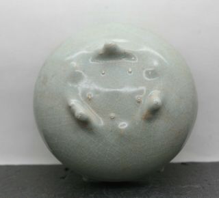 Exquisite Antique Chinese Longquan Drip Glaze 龙泉窑 Soft Green Crackled Glaze Bowl 5