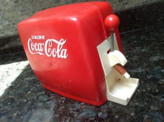 VINTAGE PLASTIC Drink Coca - Cola RED SODA DISPENSER MACHINE Toy 3