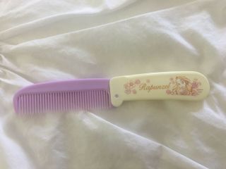 Rare Light Purple Daiso Disney Princess Foldable Comb Tangled Rapunzel 2
