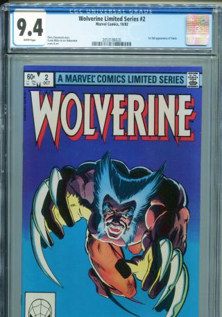 Wolverine Limited Series 2 (marvel 1982) Cgc Certified 9.  4