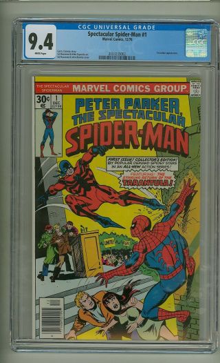 Spectacular Spider - Man 1 (cgc 9.  4) White Pages; Tarantula Appearance (c 24818)